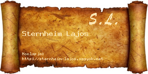 Sternheim Lajos névjegykártya