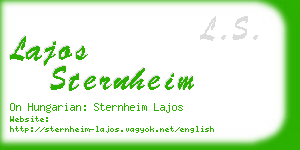 lajos sternheim business card